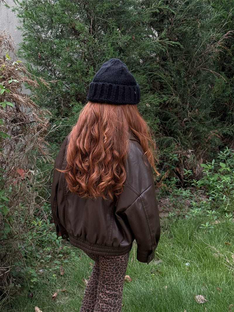 ショートコート・ジャケット・ジャンパー フェイクレザー ジャケット ライダース 裏地付き ボリューム アウター【mh0011619】