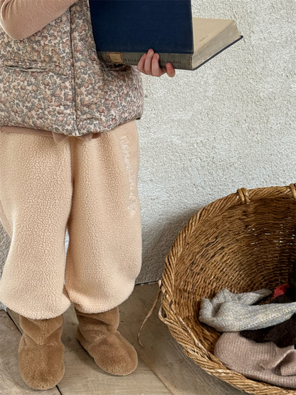 ロングパンツ・スウェットパンツ ボアパンツ ジョガー 裏起毛 ロゴ刺繍 ゆったり カジュアル ボトムス【mh0011623】