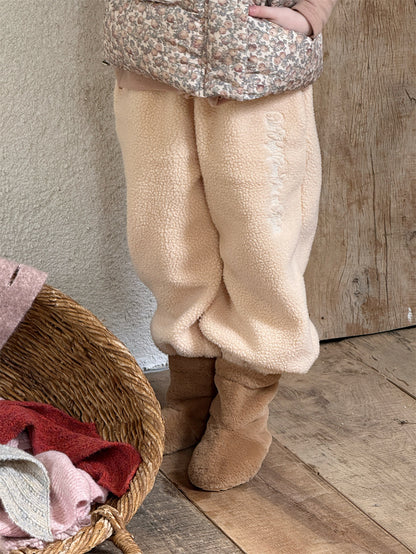 ロングパンツ・スウェットパンツ ボアパンツ ジョガー 裏起毛 ロゴ刺繍 ゆったり カジュアル ボトムス【mh0011623】