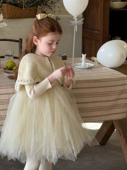 ノースリーブワンピース ノースリーブドレスワンピース/ケープ チュールスカート パーティ プリンセス【mh0011879】