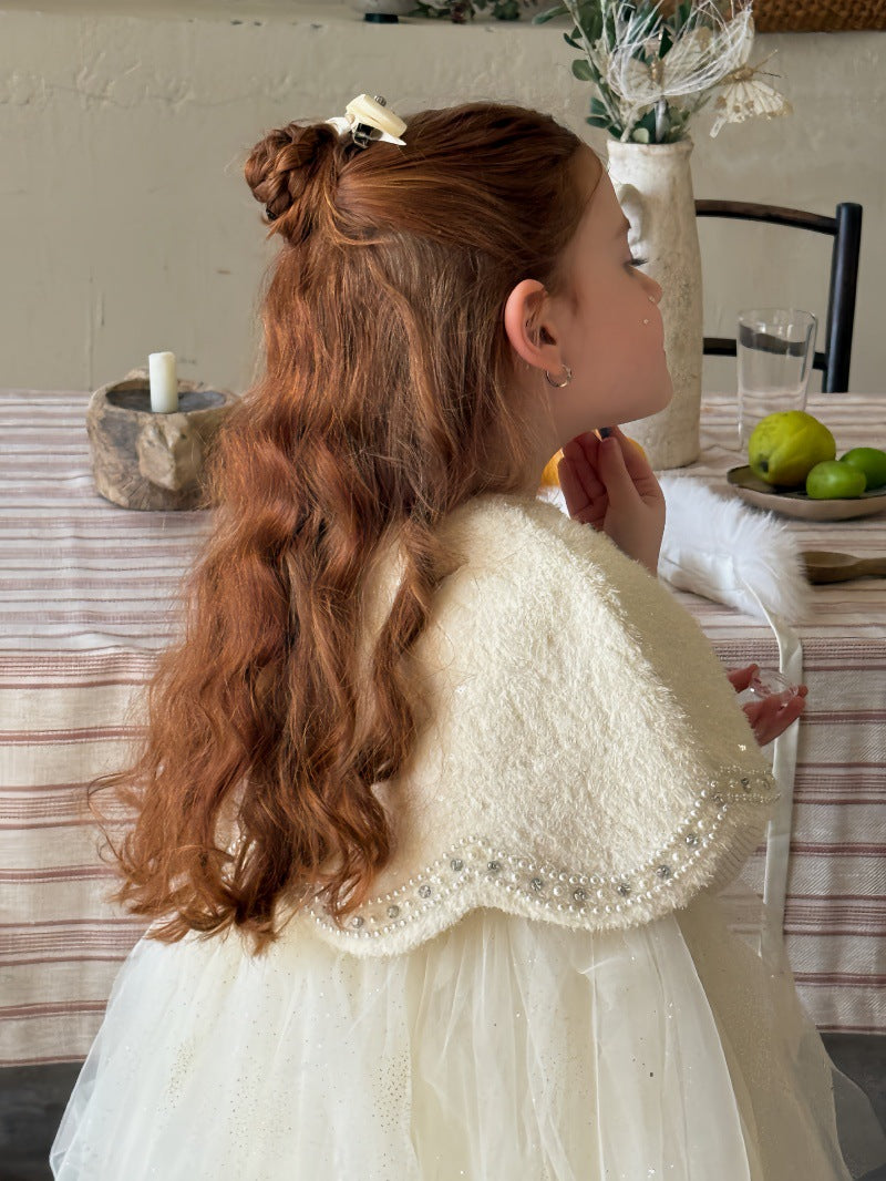 ノースリーブワンピース ノースリーブドレスワンピース/ケープ チュールスカート パーティ プリンセス【mh0011879】