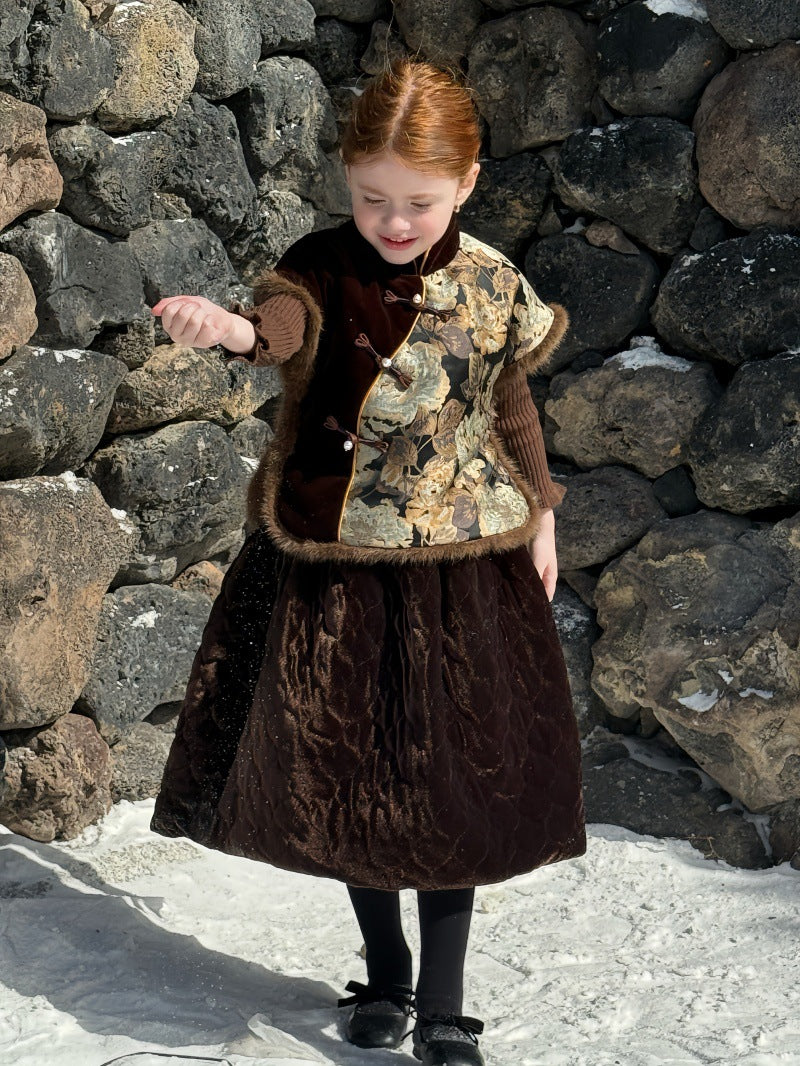 スカート キルトスカート キルティング ビーズ刺繍【mh0011883】