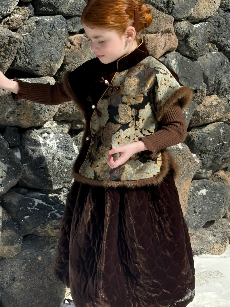 スカート キルトスカート キルティング ビーズ刺繍【mh0011883】