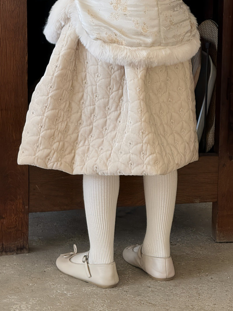 スカート キルトスカート キルティング ビーズ刺繍【mh0011883】