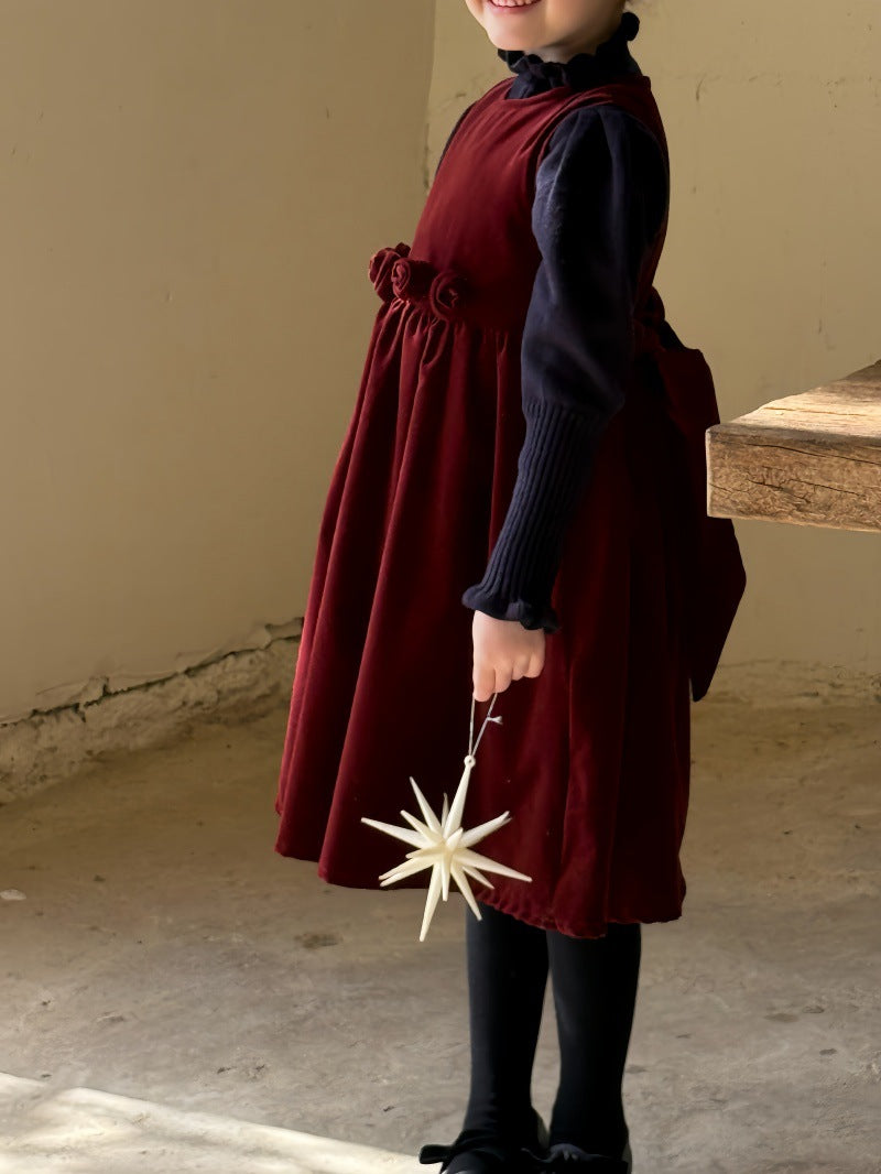 ノースリーブワンピース ノースリーブワンピース ローズモチーフ フレンチスタイルドレス【mh0011893】