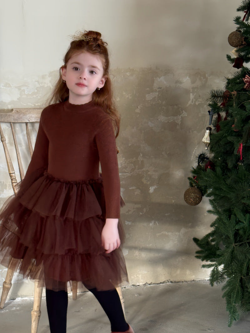 長袖ワンピース 長袖ワンピース チュチュパフュースカート バレリーナドレス【mh0011895】