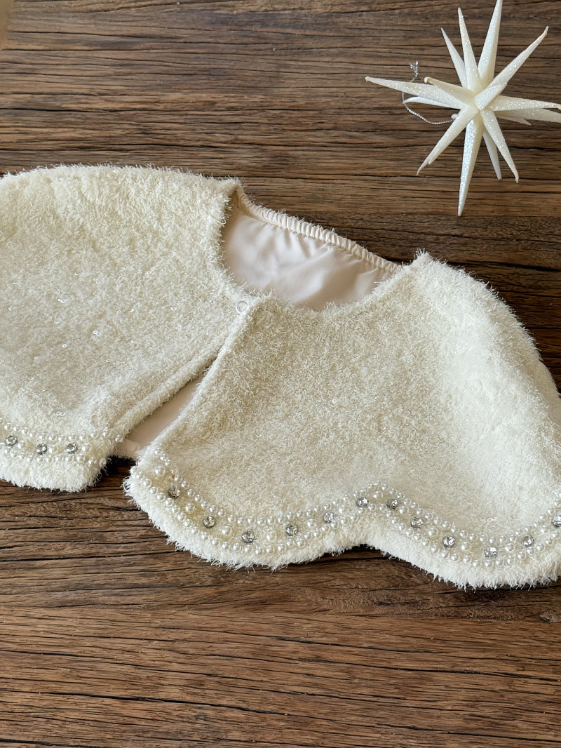 ノースリーブワンピース shawl / 90cm ノースリーブドレスワンピース/ケープ チュールスカート パーティ プリンセス【mh0011879】