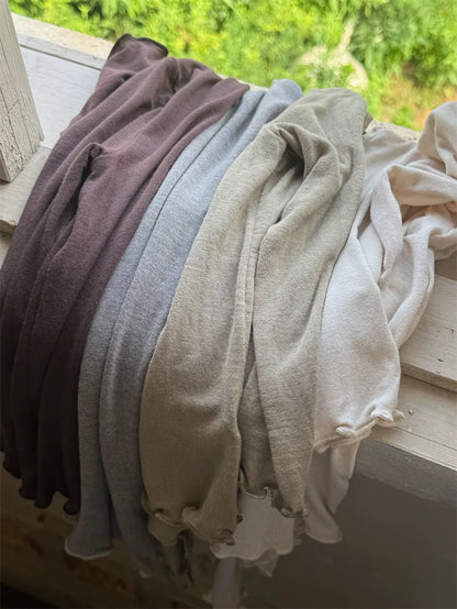 長袖Tシャツ メロウフリルネック長袖Tシャツ【mh0011224】