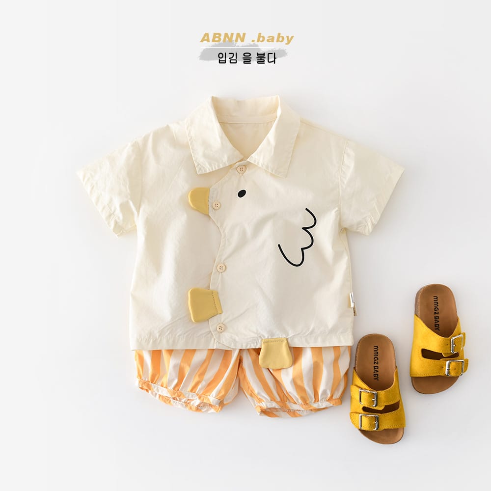 Chick Embroidery Shirt ひよこ 刺繍 半袖シャツ【mh0012857】 ABNN 半袖シャツ・ブラウス