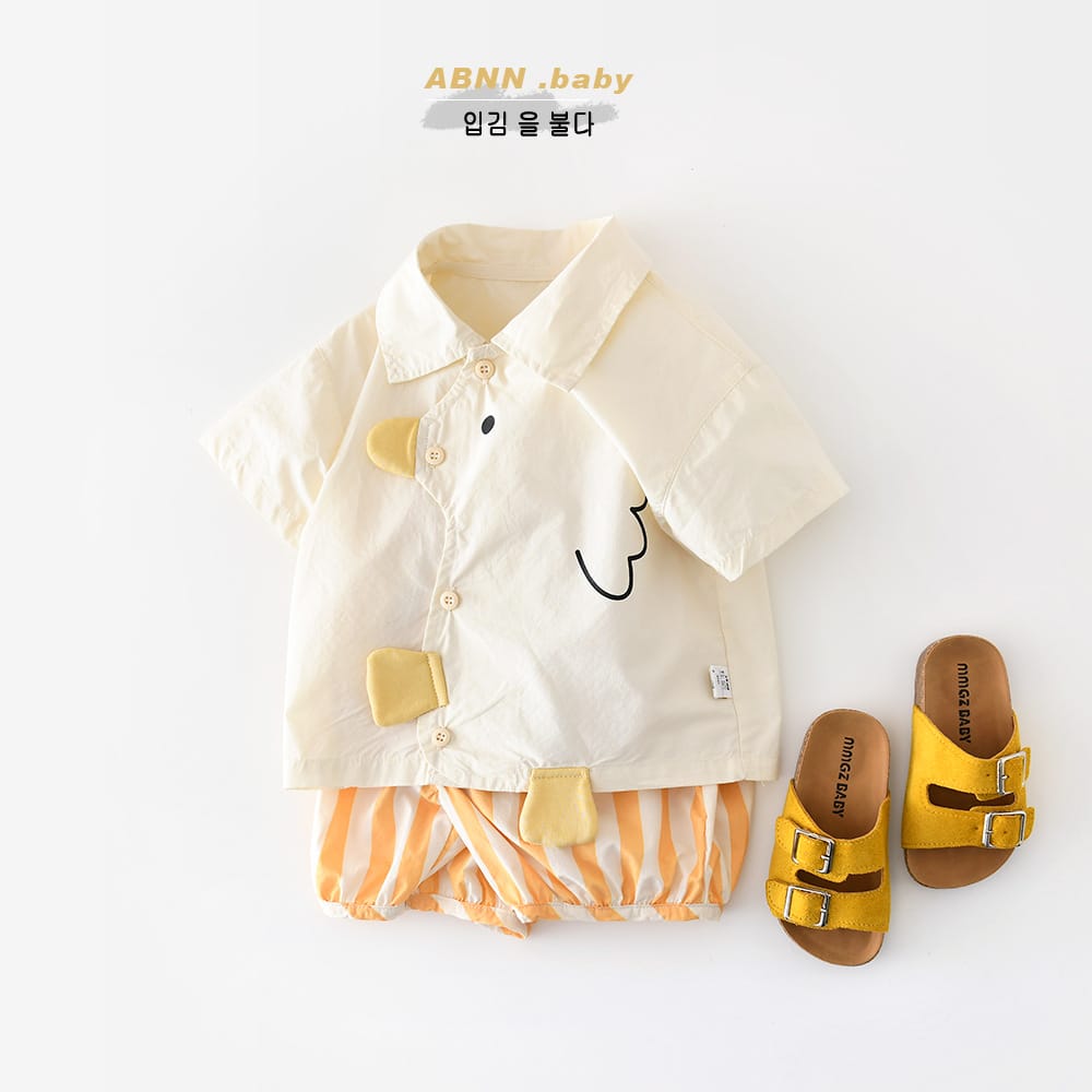 Chick Embroidery Shirt ひよこ 刺繍 半袖シャツ【mh0012857】 ABNN 半袖シャツ・ブラウス