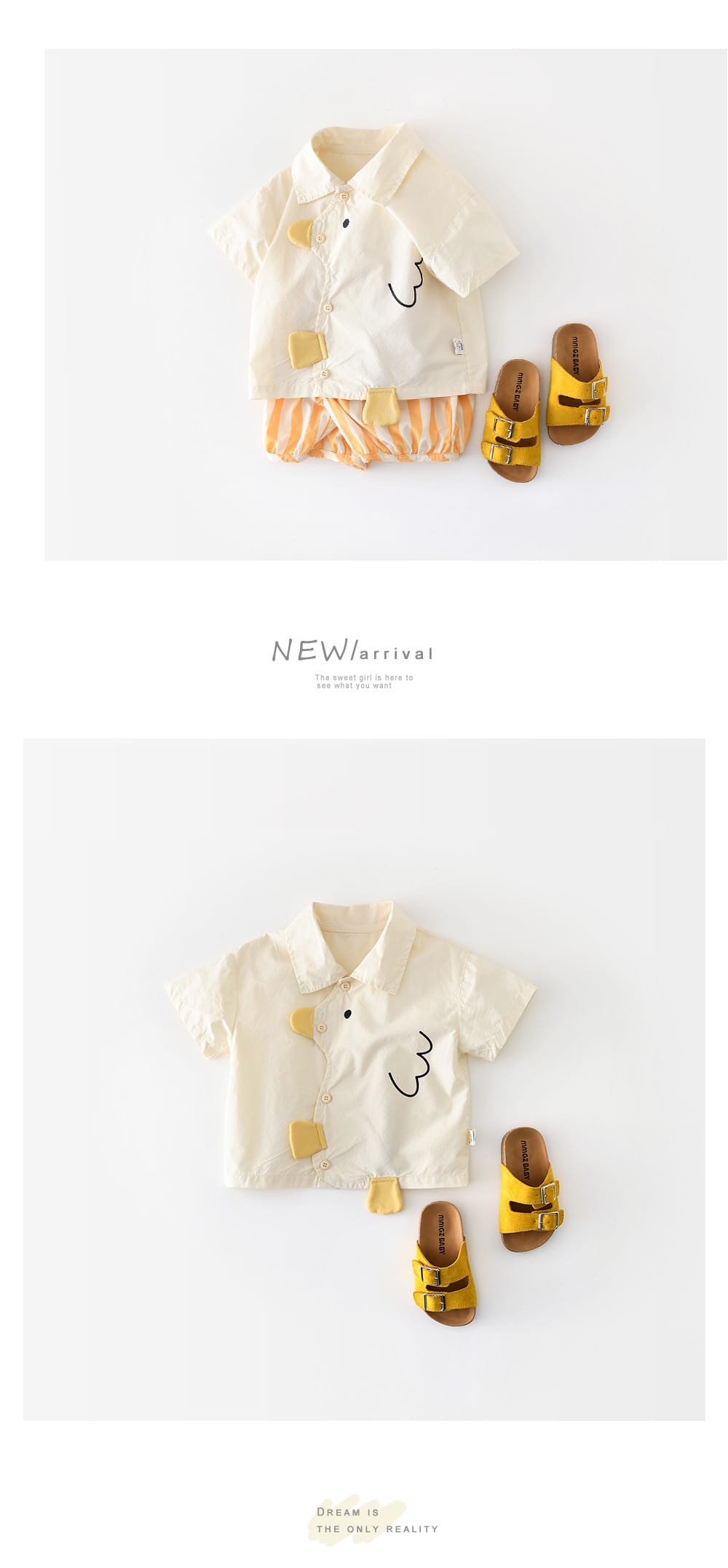 Chick Embroidery Shirt ひよこ 刺繍 半袖シャツ【mh0012857】 ABNN 半袖シャツ・ブラウス