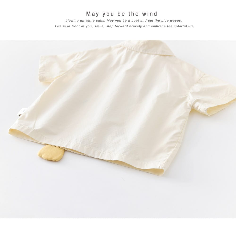 Chick Embroidery Shirt ひよこ 刺繍 半袖シャツ【mh0012857】 ABNN 半袖シャツ・ブラウス