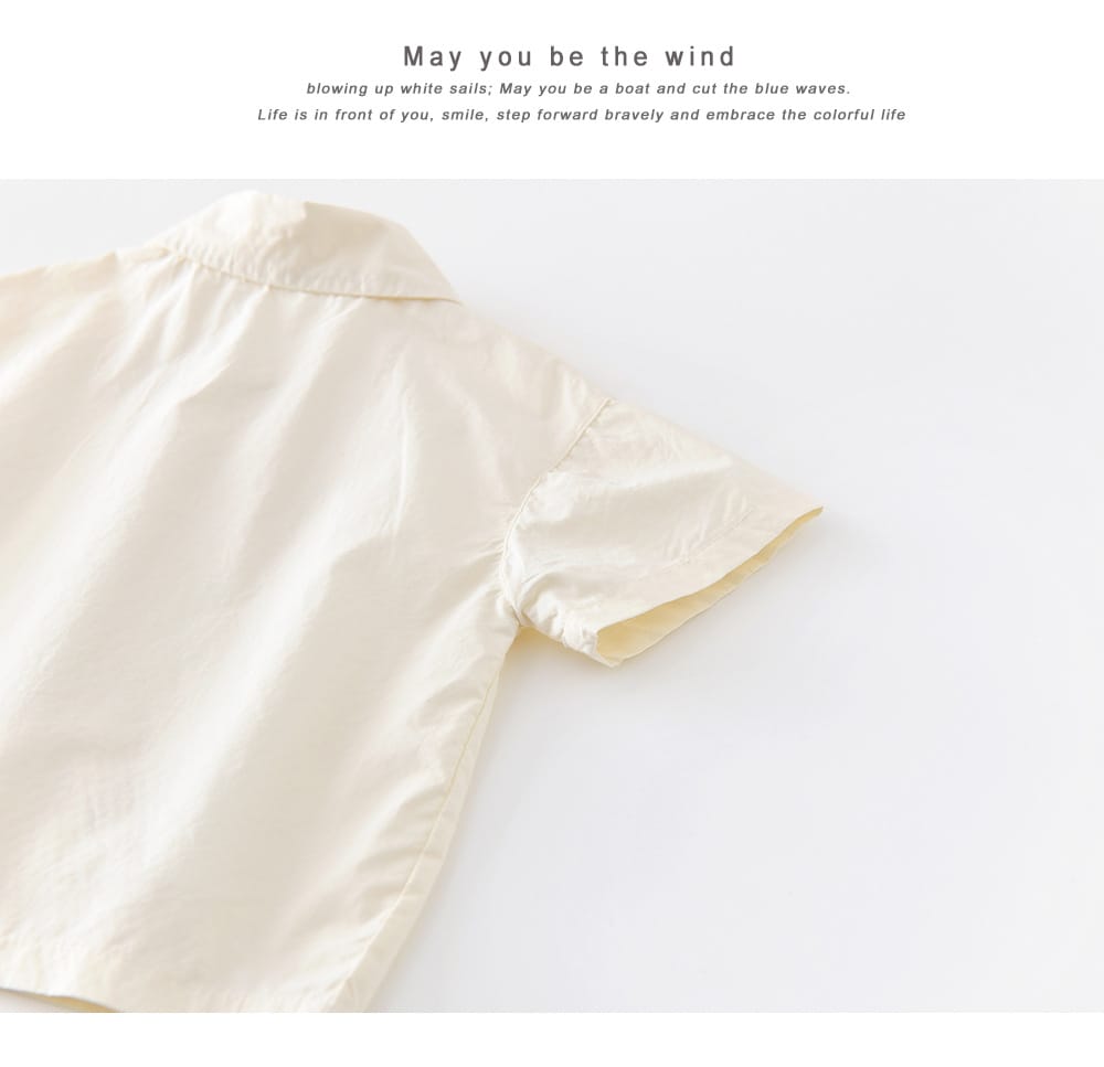 Chick Embroidery Shirt ひよこ 刺繍 半袖シャツ【mh0012857】 ABNN 半袖シャツ・ブラウス