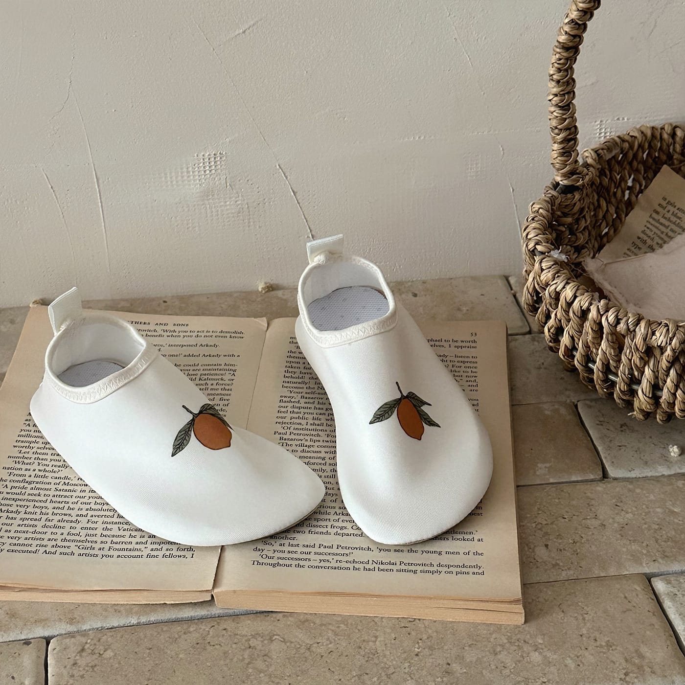 Children's Soft Sole Anti-Slip Beach Shoes フリル マリンシューズ【mh0013327】 Lemon shoes / Size 24-25 [Insole length 14cm] mamahalo accessories ベビー用靴
