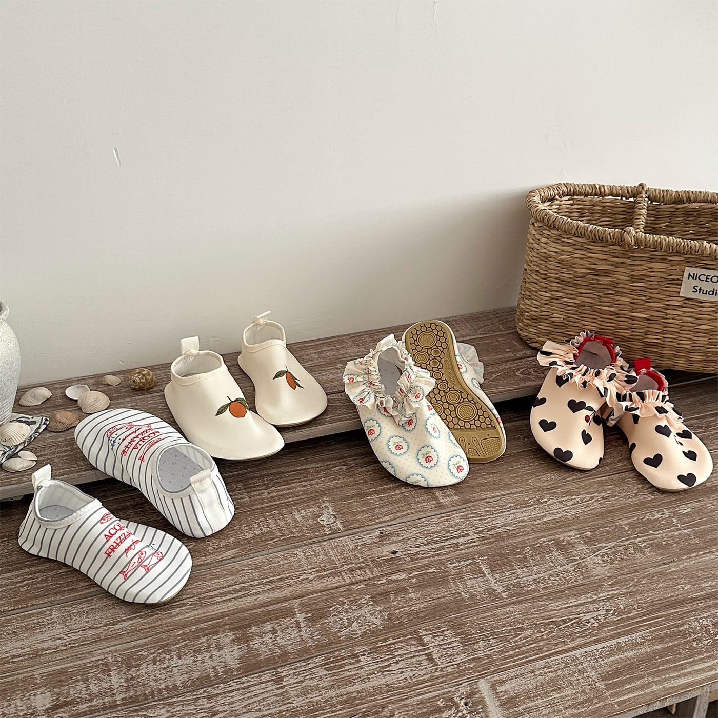 Children's Soft Sole Anti-Slip Beach Shoes フリル マリンシューズ【mh0013327】 mamahalo accessories ベビー用靴
