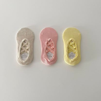 ベビー用靴下・タイツ クロスストラップカバーソックス3足セット【mh0010037】