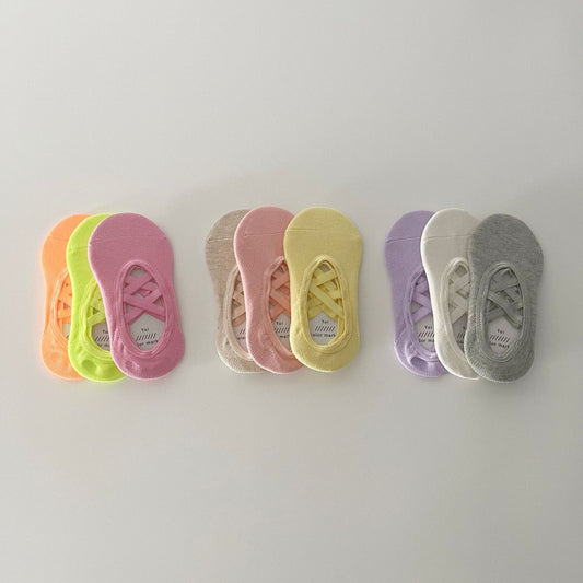 ベビー用靴下・タイツ クロスストラップカバーソックス3足セット【mh0010037】