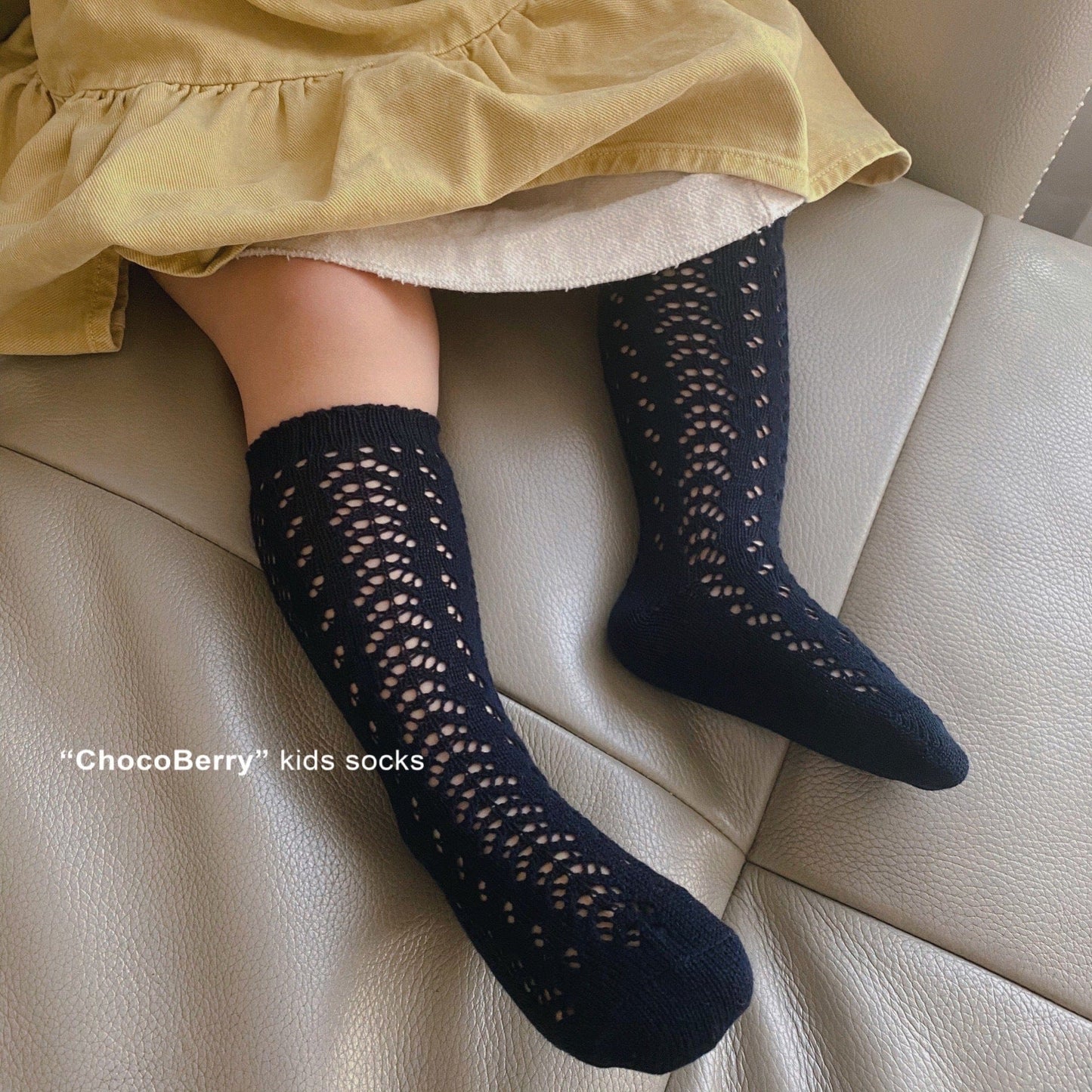 ベビー用靴下・タイツ Black / Size S 1-3 years old Socks sole 12cm レースサマーハイソックス【mh0010035】