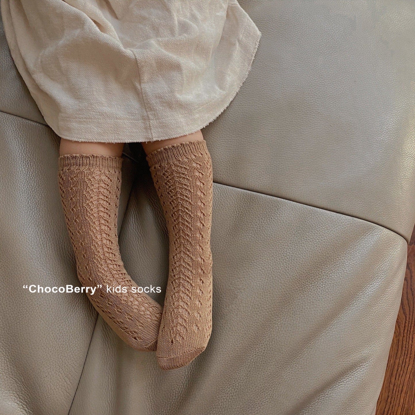 ベビー用靴下・タイツ Camel / Size S 1-3 years old Socks sole 12cm レースサマーハイソックス【mh0010035】