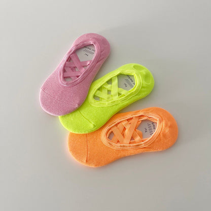 ベビー用靴下・タイツ Fluorescence group / Size S 4-6 years old Socks sole 14cm クロスストラップカバーソックス3足セット【mh0010037】