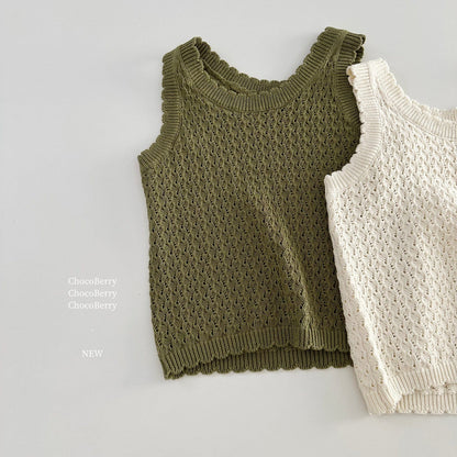 タンクトップ・キャミソール・ノースリーブトップス レースニットタンクトップ【mh0010031】