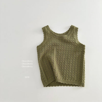 タンクトップ・キャミソール・ノースリーブトップス レースニットタンクトップ【mh0010031】