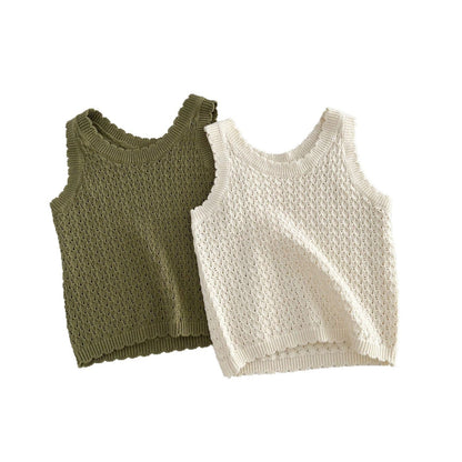 タンクトップ・キャミソール・ノースリーブトップス レースニットタンクトップ【mh0010031】