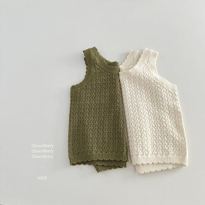 タンクトップ・キャミソール・ノースリーブトップス レースニットタンクトップ【mh0010031】