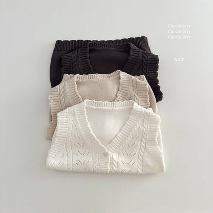 ベスト レースニット前あきベスト【mh0010034】