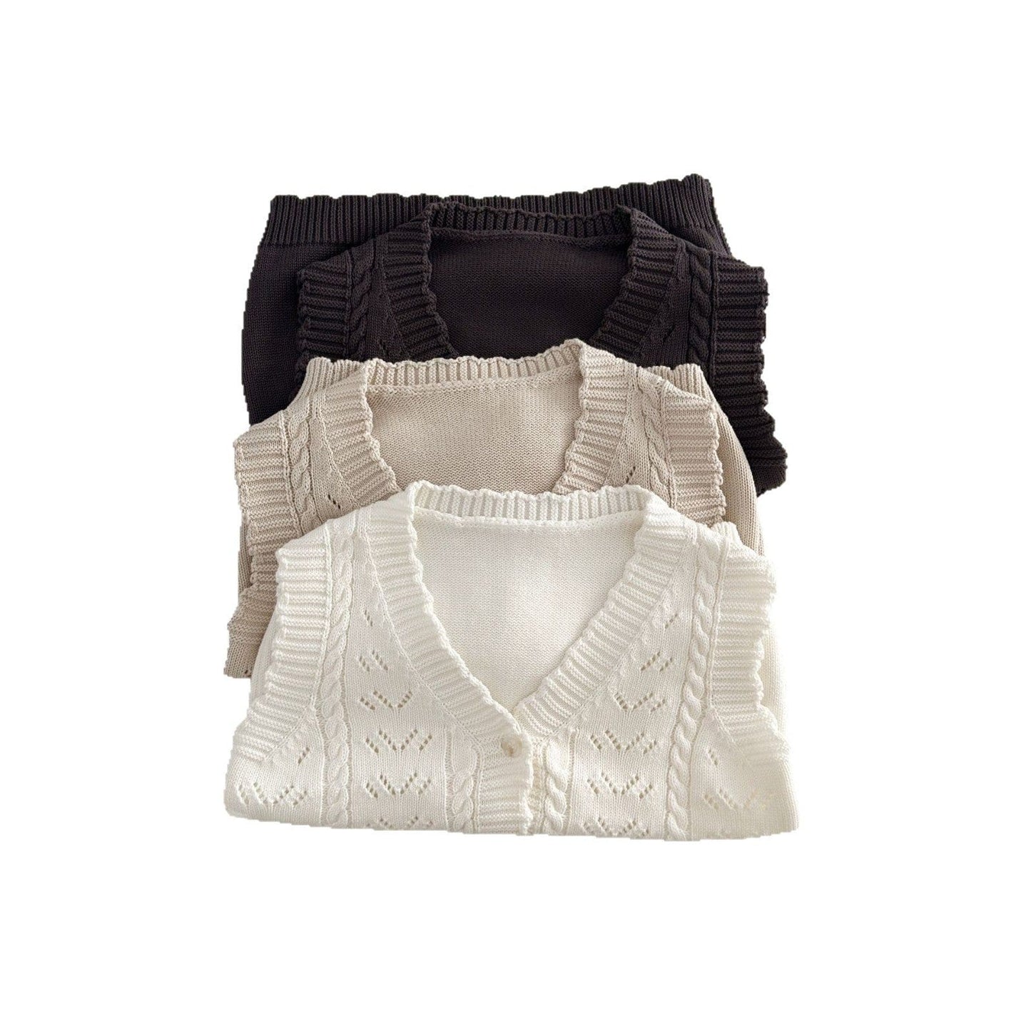 ベスト レースニット前あきベスト【mh0010034】