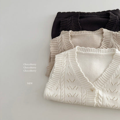 ベスト レースニット前あきベスト【mh0010034】