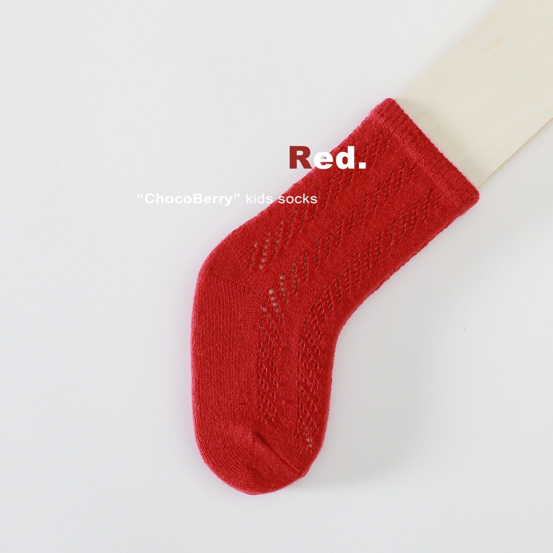ベビー用靴下・タイツ Red / Size S 1-3 years old Socks sole 12cm レースサマーショートソックス【mh0010036】