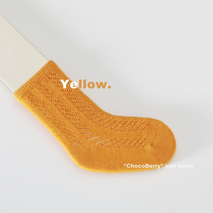 ベビー用靴下・タイツ Yellow / Size S 1-3 years old Socks sole 12cm レースサマーショートソックス【mh0010036】