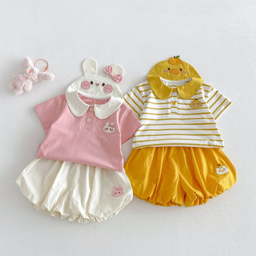 Collar Shirt Balloon Shorts Set アニマル 半袖シャツ バルーンパンツ セット【mh0013429】 angou 半袖セットアップ