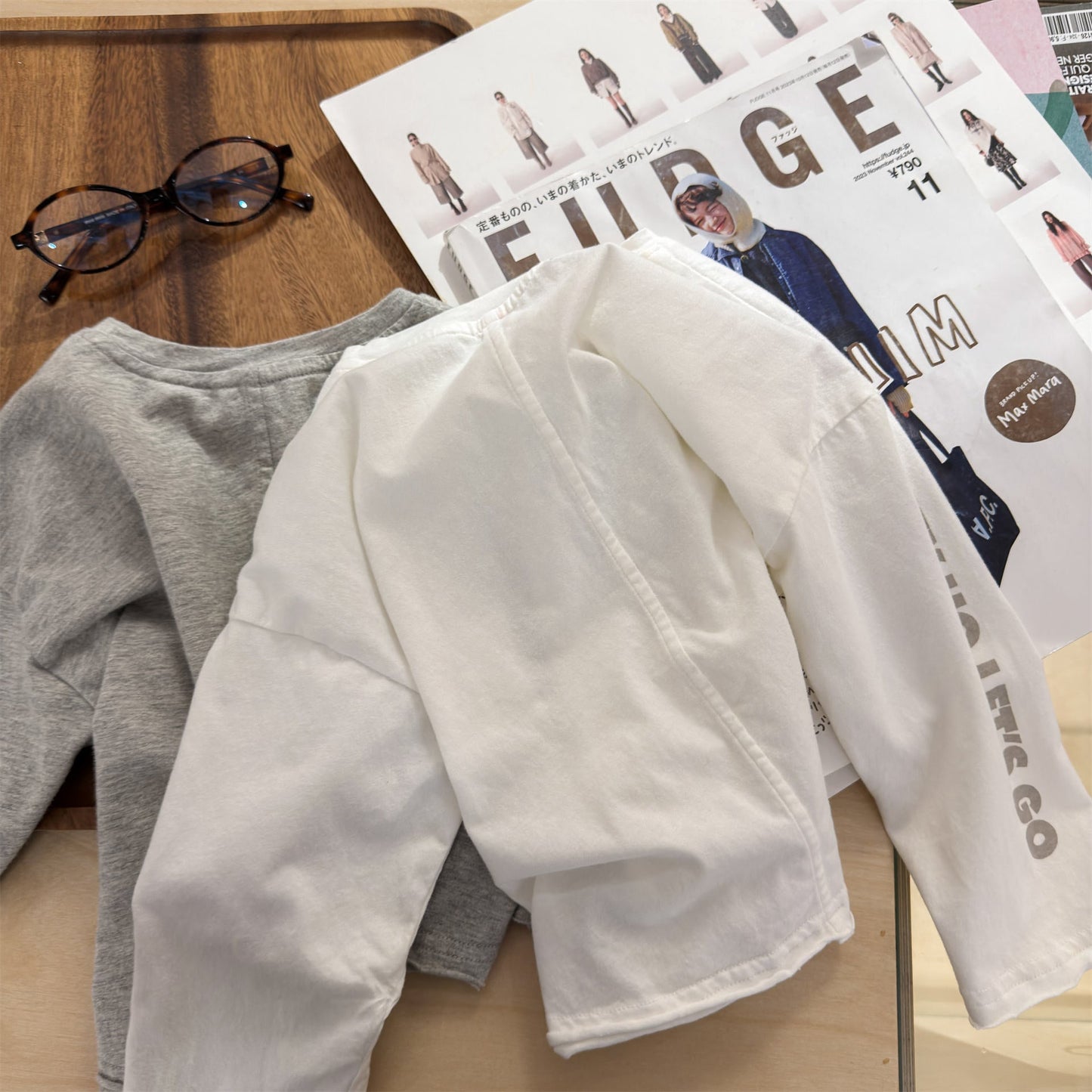 College Graphic Long Sleeve Top カレッジロゴ プリント 長袖 Tシャツ【mh0012473】 ADbaby 長袖Tシャツ