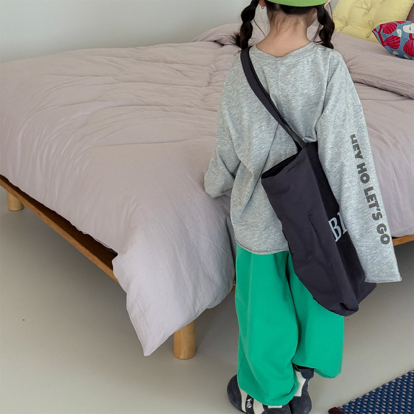 College Graphic Long Sleeve Top カレッジロゴ プリント 長袖 Tシャツ【mh0012473】 ADbaby 長袖Tシャツ