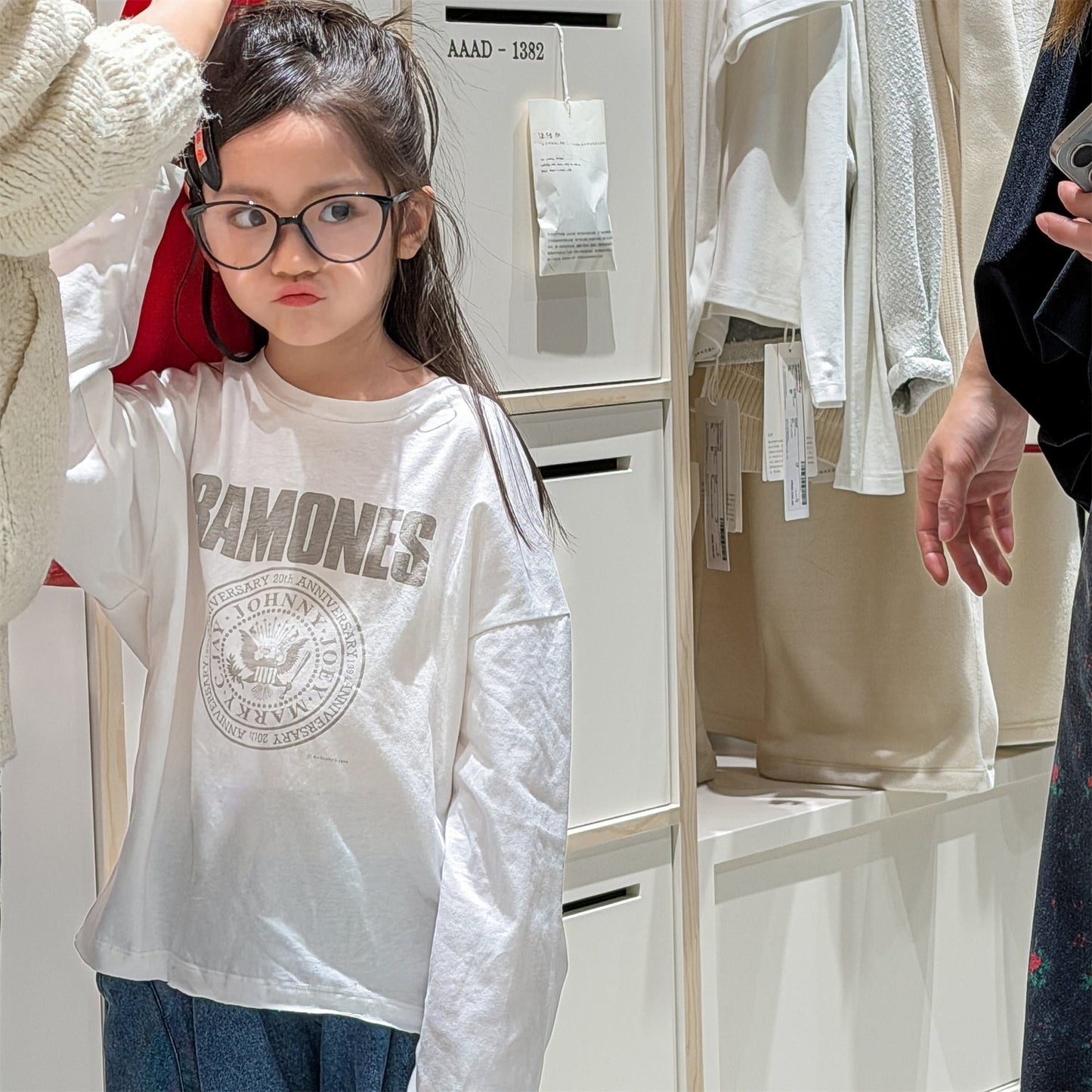 College Graphic Long Sleeve Top カレッジロゴ プリント 長袖 Tシャツ【mh0012473】 ADbaby 長袖Tシャツ