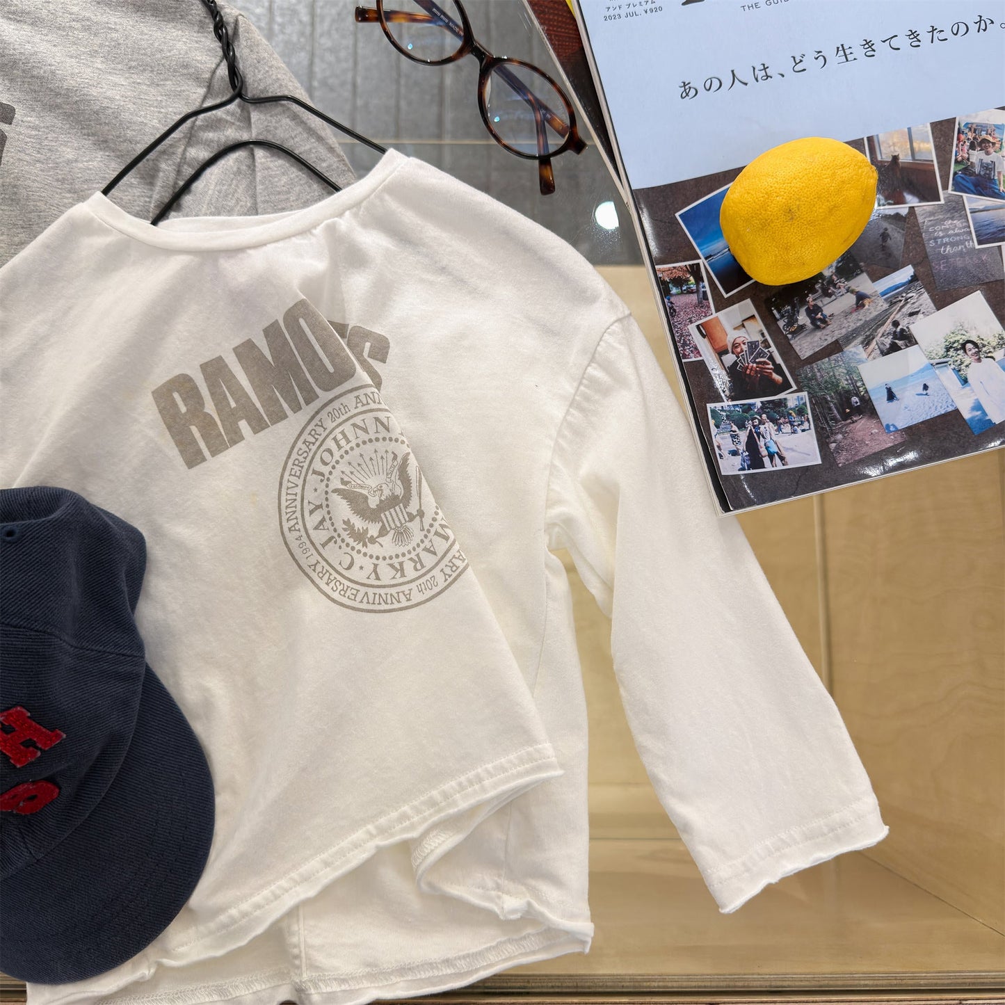 College Graphic Long Sleeve Top カレッジロゴ プリント 長袖 Tシャツ【mh0012473】 Beige / 80cm ADbaby 長袖Tシャツ