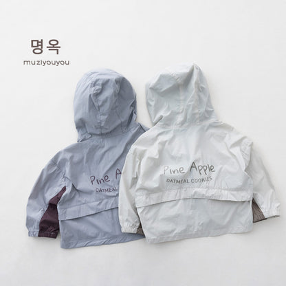 Color Block Hooded Sun Protection Jacket バイカラー 長袖ウィンドブレーカー【mh0013149】 명옥 muziyouyou ショートコート・ジャケット・ジャンパー