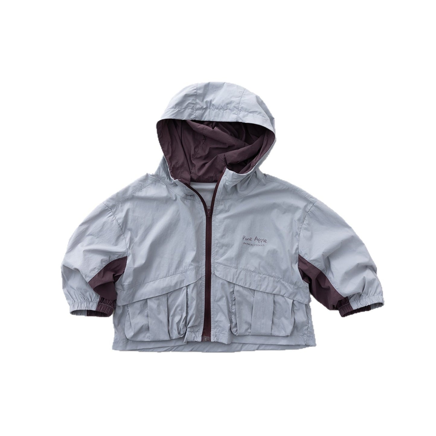 Color Block Hooded Sun Protection Jacket バイカラー 長袖ウィンドブレーカー【mh0013149】 명옥 muziyouyou ショートコート・ジャケット・ジャンパー