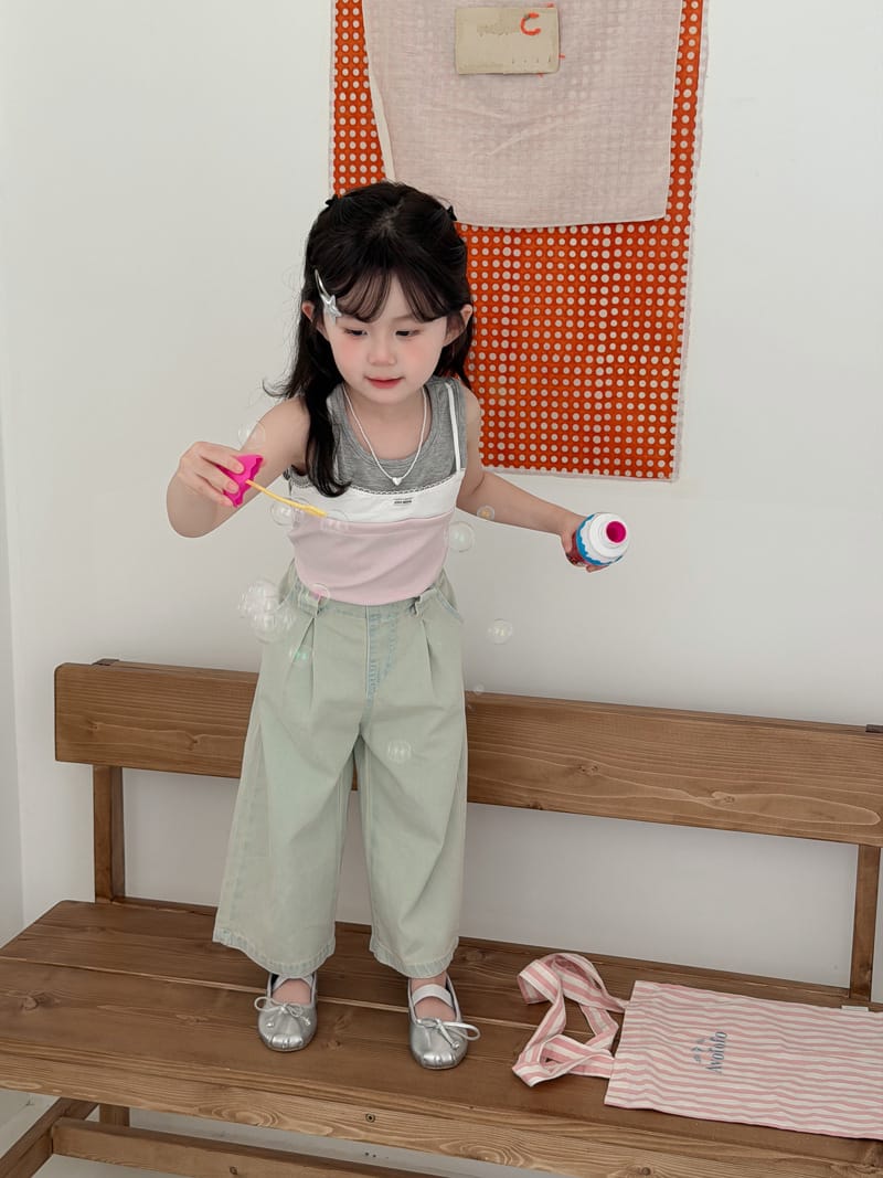 Color-block Layered Camisole Top 重ね着風 レース キャミ タンクトップ【mh0012745】 MaiTianJi タンクトップ・キャミソール・ノースリーブトップス