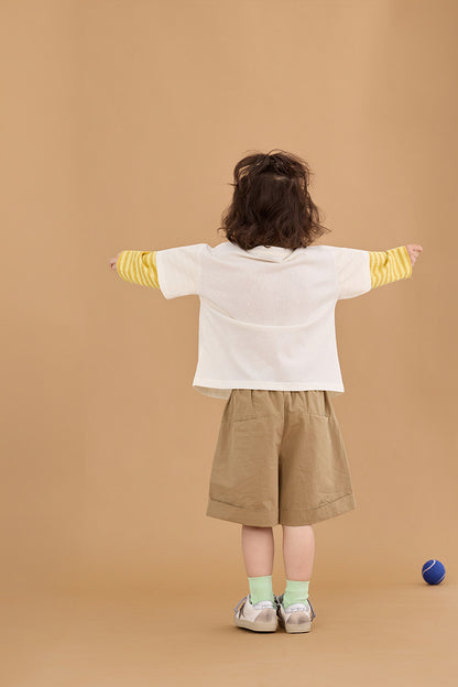 Color Block Striped Letter T-Shirt カラーブロック ボーダー ロゴ 長袖Tシャツ【mh0012375】 HEY BOOBII