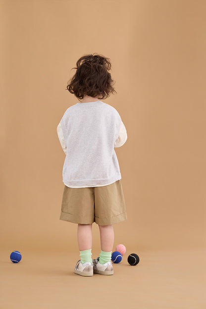 Color Block Striped Letter T-Shirt カラーブロック ボーダー ロゴ 長袖Tシャツ【mh0012375】 HEY BOOBII