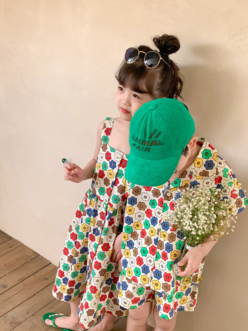 Colorful Flower Matching Outfit レトロフラワー リンクコーデセットアップ【mh0012259】 KUMAI.KIDS