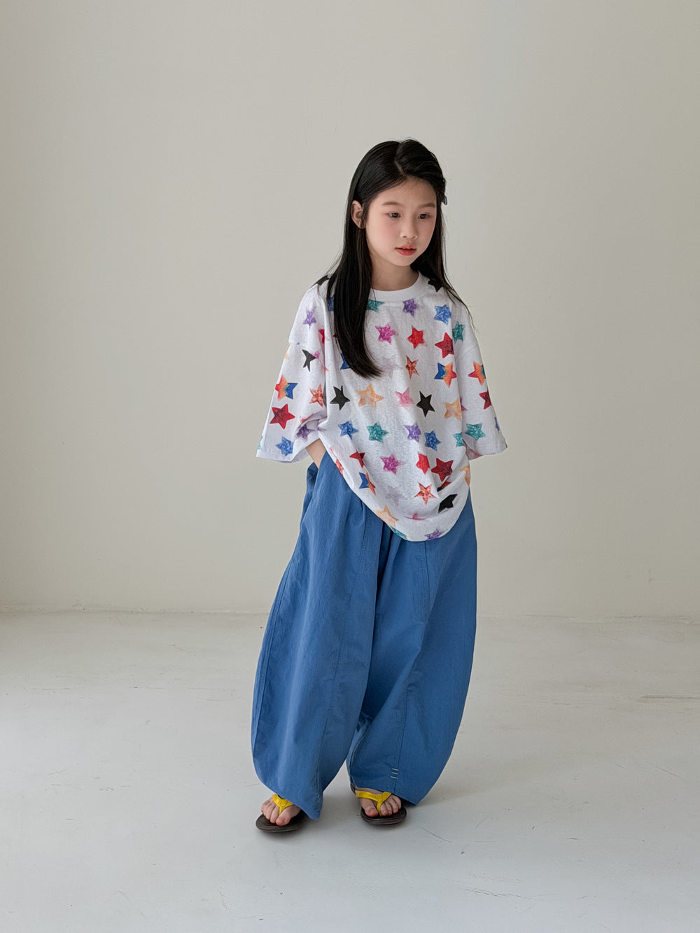 Colorful Star Loose T-shirt スター 半袖Tシャツ【mh0013532】 KUMAI.KIDS 半袖Tシャツ