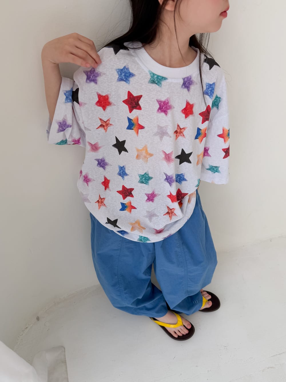 Colorful Star Loose T-shirt スター 半袖Tシャツ【mh0013532】 KUMAI.KIDS 半袖Tシャツ