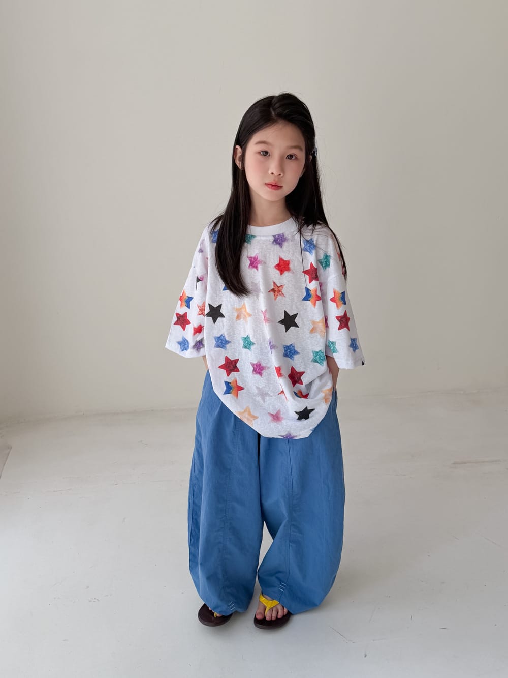 Colorful Star Loose T-shirt スター 半袖Tシャツ【mh0013532】 KUMAI.KIDS 半袖Tシャツ