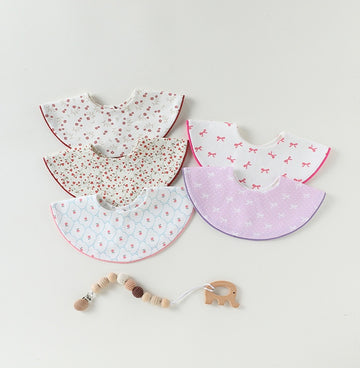Contrast Piping Cotton Bib バイカラー スタイ【mh0012330】 Beitaoya