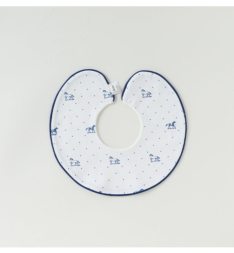 Contrast Piping Cotton Bib バイカラー スタイ【mh0012330】 Beitaoya