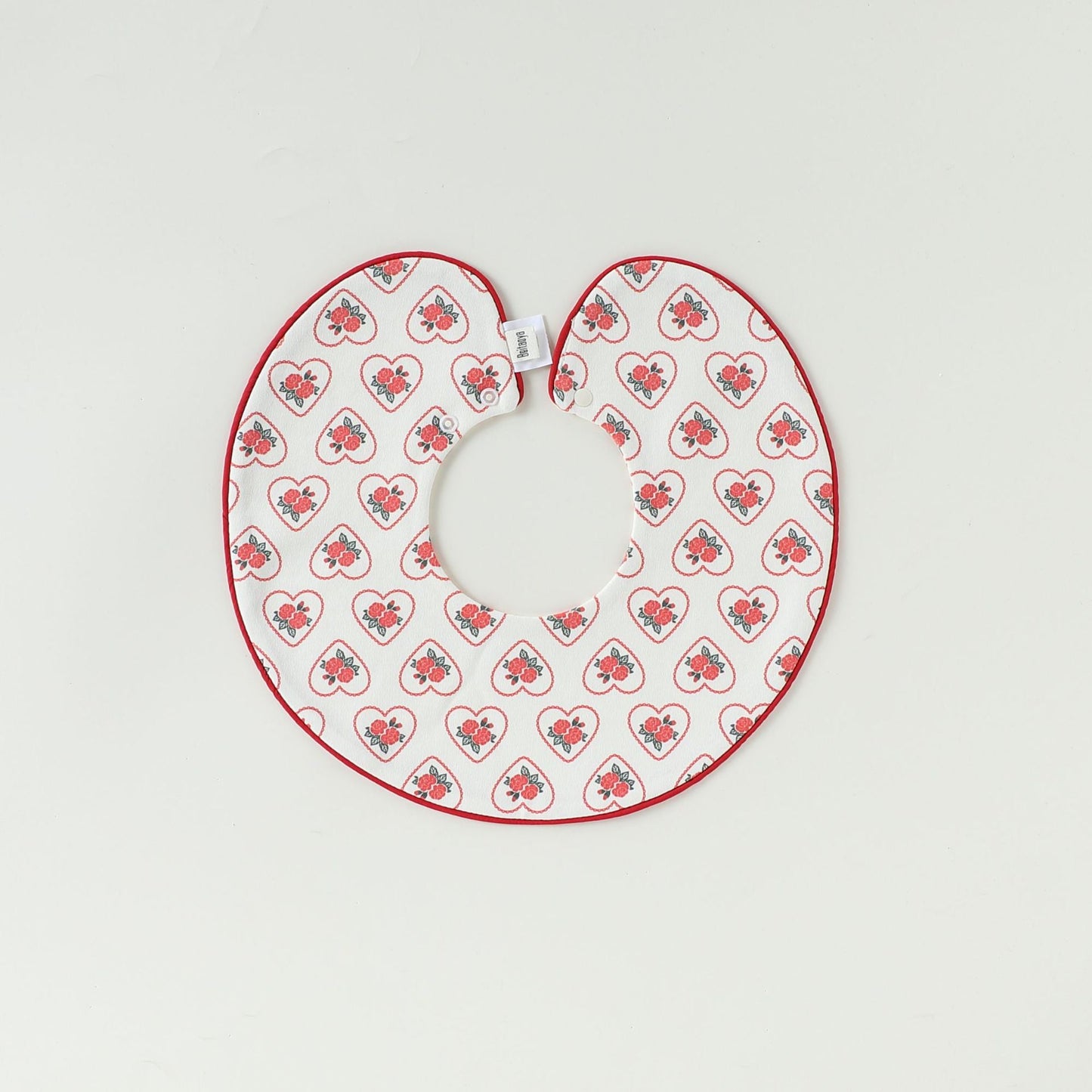 Contrast Piping Cotton Bib バイカラー スタイ【mh0012330】 Piping rose tapestry mamahalo shop